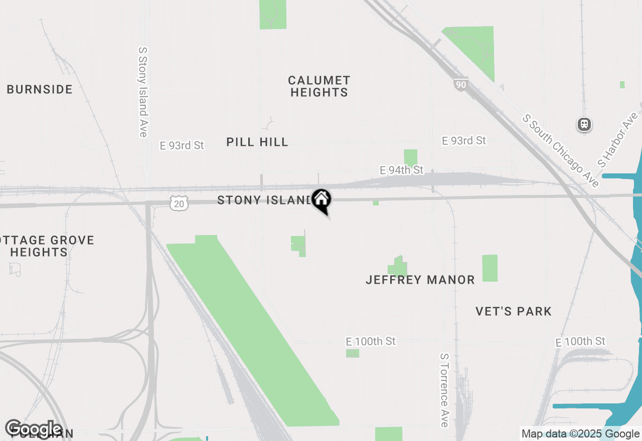 Map of 9600 S Merrion Avenue, Chicago, IL 60617