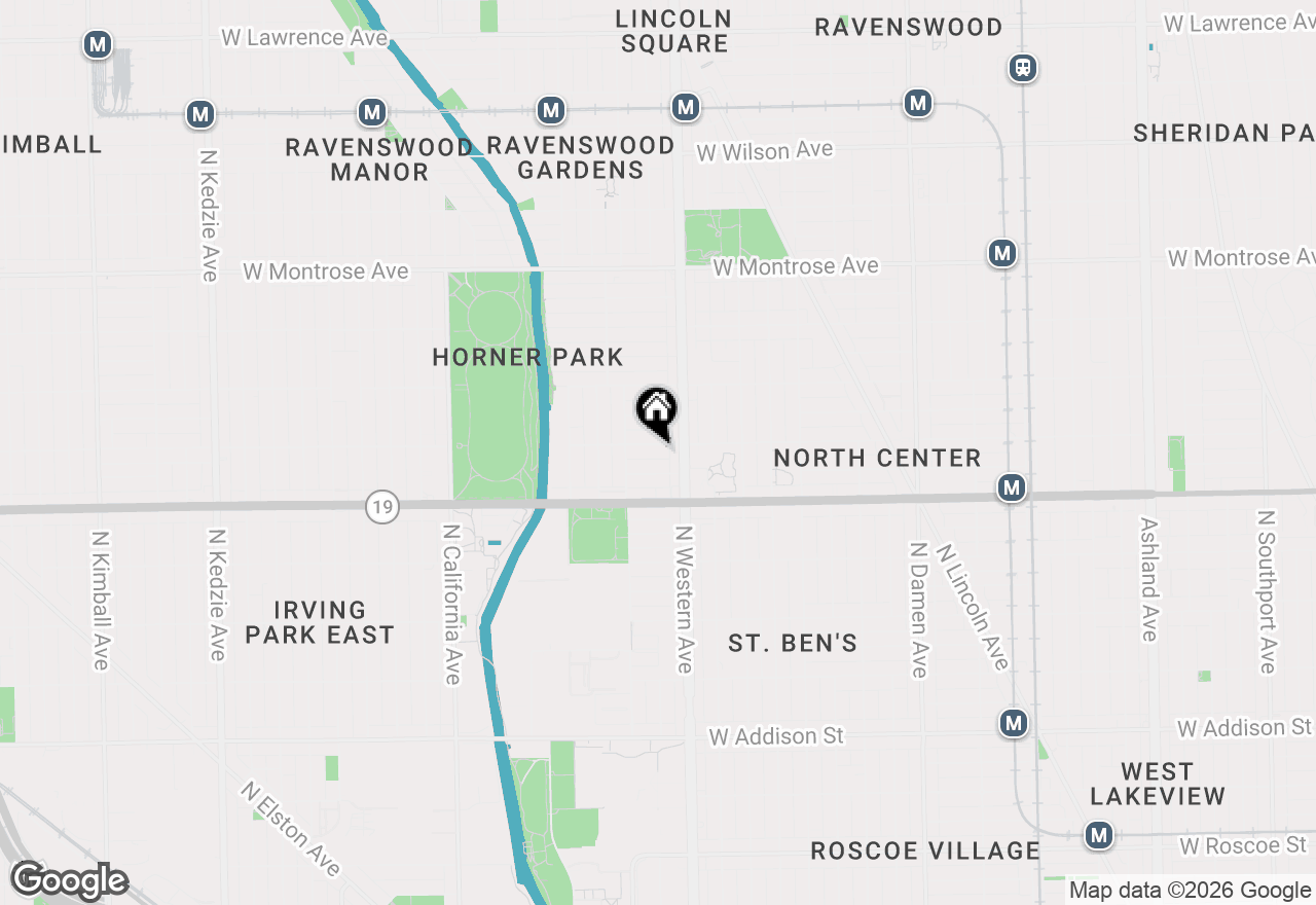 Map of 2427 W Belle Plaine Avenue, Chicago, IL 60618