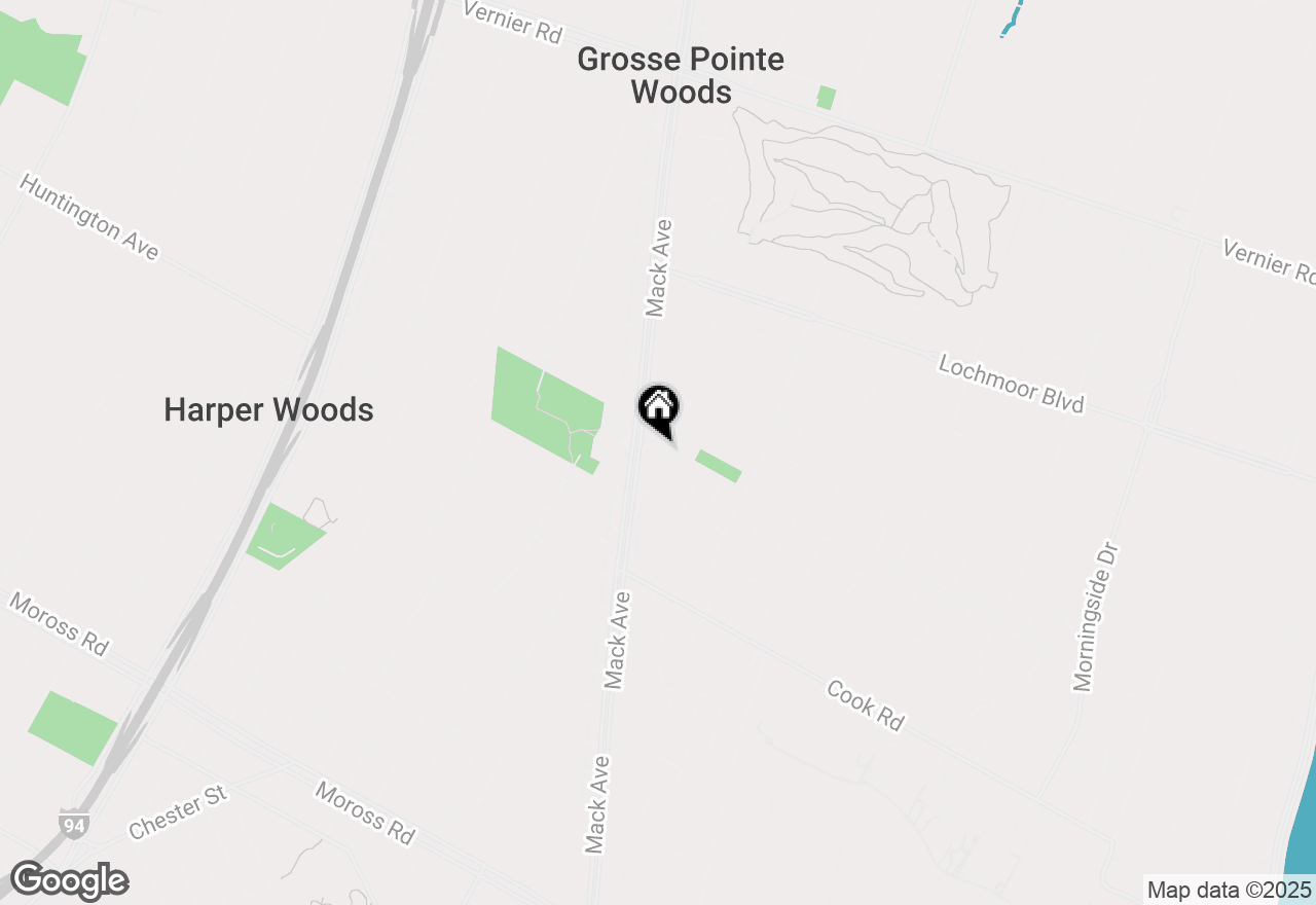 Map of 1635 Ford Court, Grosse Pointe Woods, MI 48236