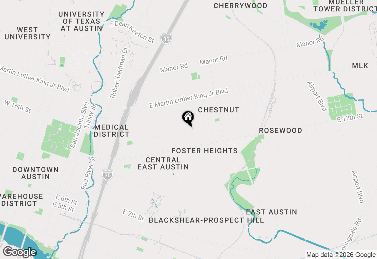 Map of 1800 E 14th St, Austin, TX 78702