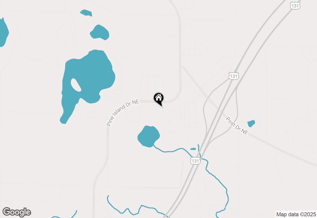 Map of 6981 Lake Bluff Drive Ne, Comstock Park, MI 49321