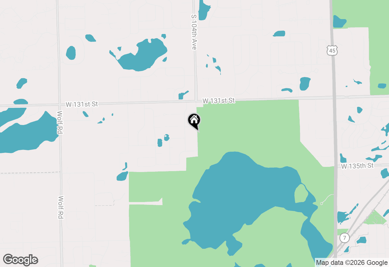 Map of 13330 S 104th Avenue, Palos Park, IL 60464