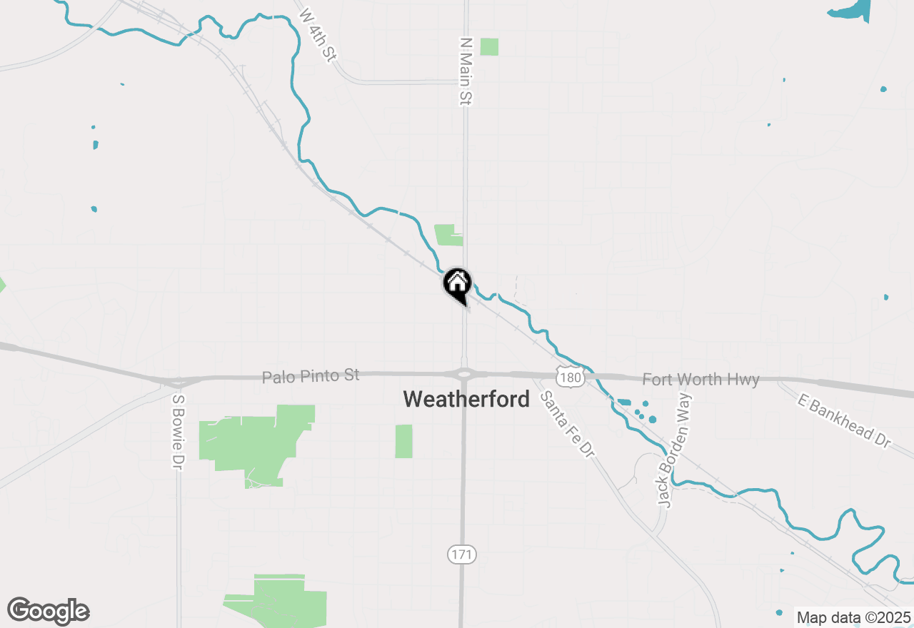 Map of 311 N Main Street, Weatherford, TX 76086