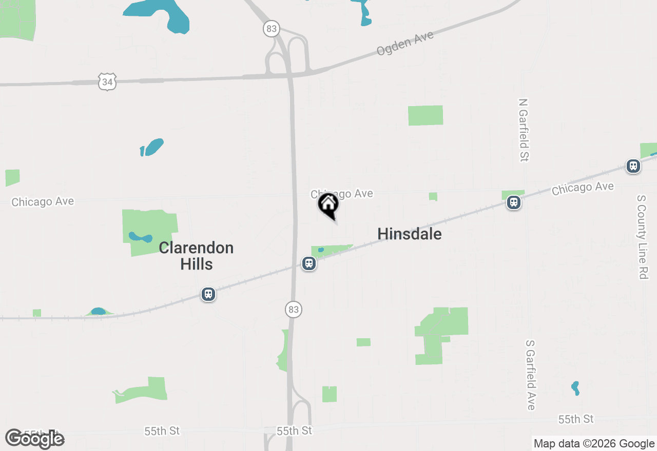 Map of 742 W Chestnut Street, Hinsdale, IL 60521