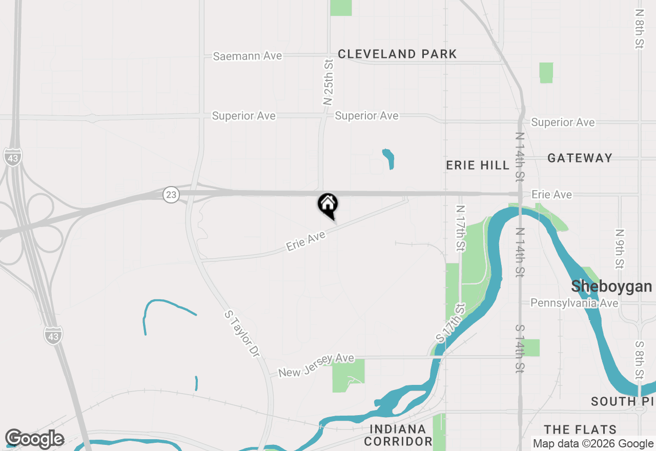 Map of 2420 Erie Ave, Sheboygan, WI 53081