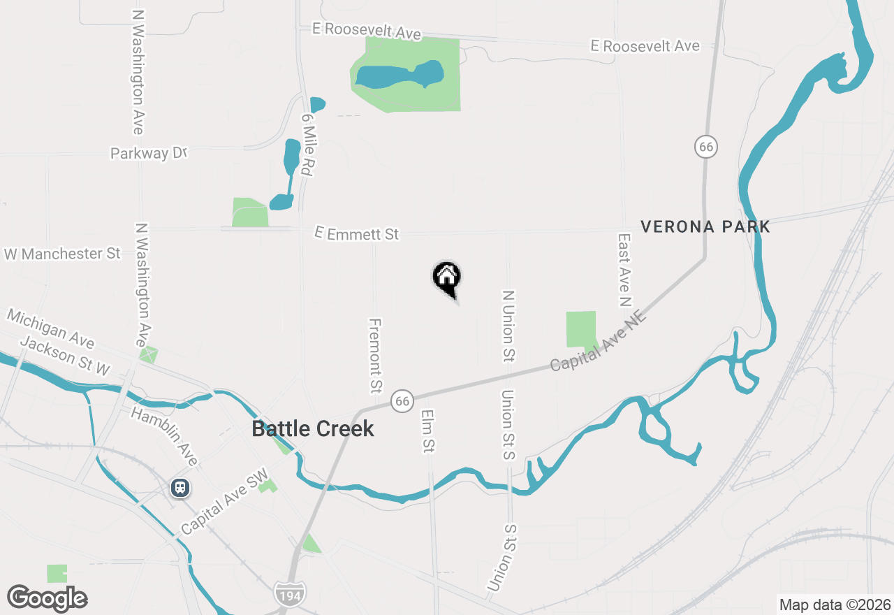 Map of 91 Sherman Road, Battle Creek, MI 49017