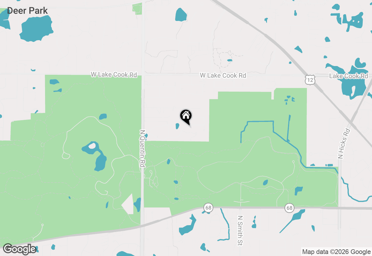 Map of 523 W Ruhl Road, Palatine, IL 60074