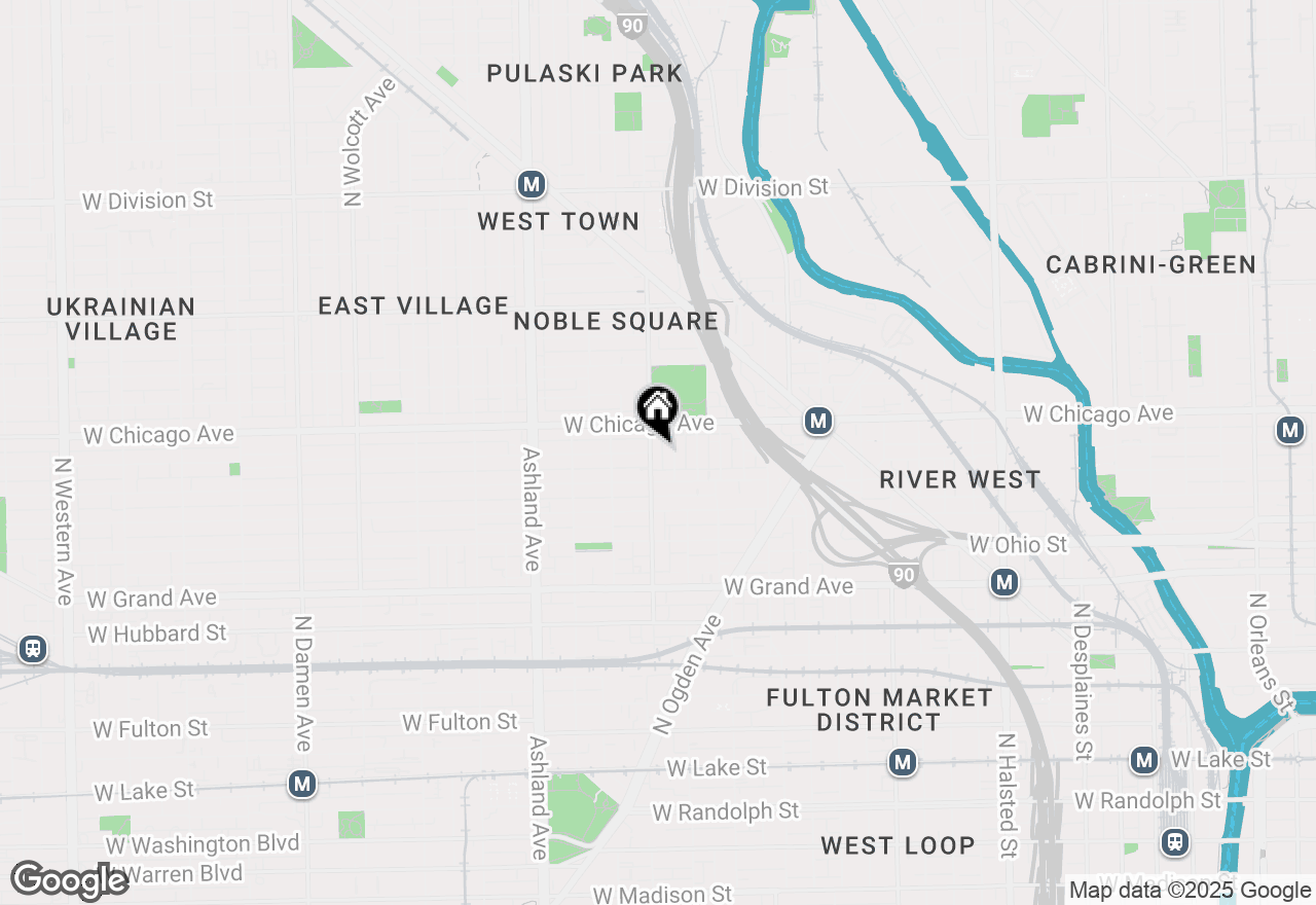 Map of 731 N Noble Street #2F, Chicago, IL 60642