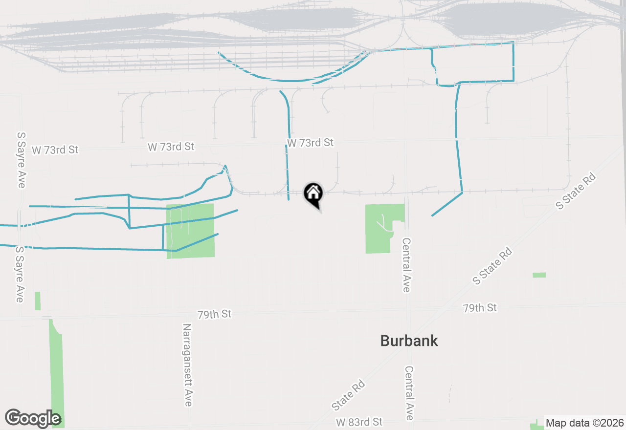 Map of 7544 Mason Avenue, Burbank, IL 60459