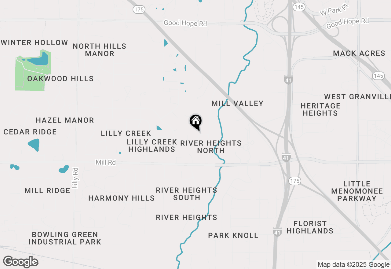 Map of W126N6563 Sycamore Ln, Menomonee Falls, WI 53051