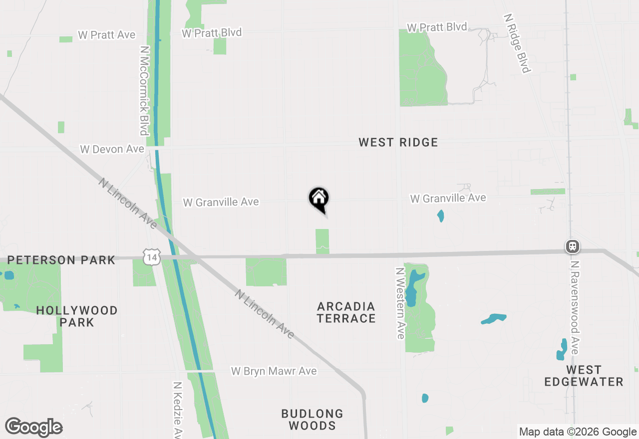 Map of 6117 N Washtenaw Avenue, Chicago, IL 60659