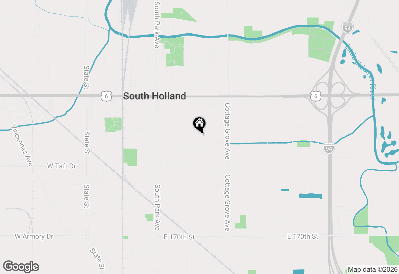 Map of 16417 School Street, South Holland, IL 60473