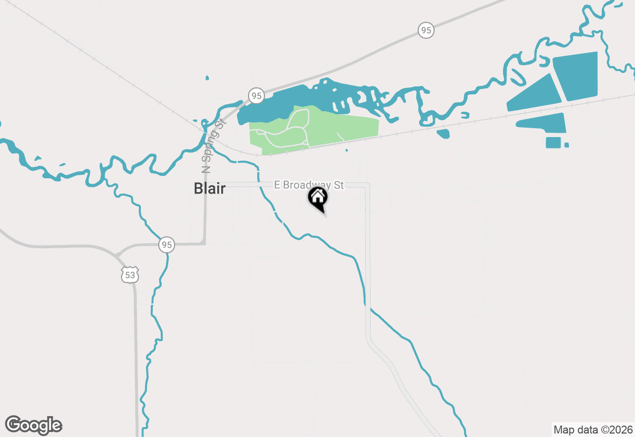 Map of 313 S Park Rd, Blair, WI 54616