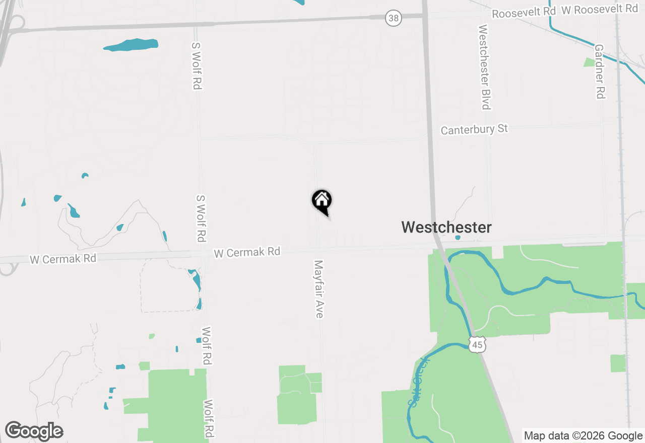 Map of 1943 Mayfair Avenue, Westchester, IL 60154