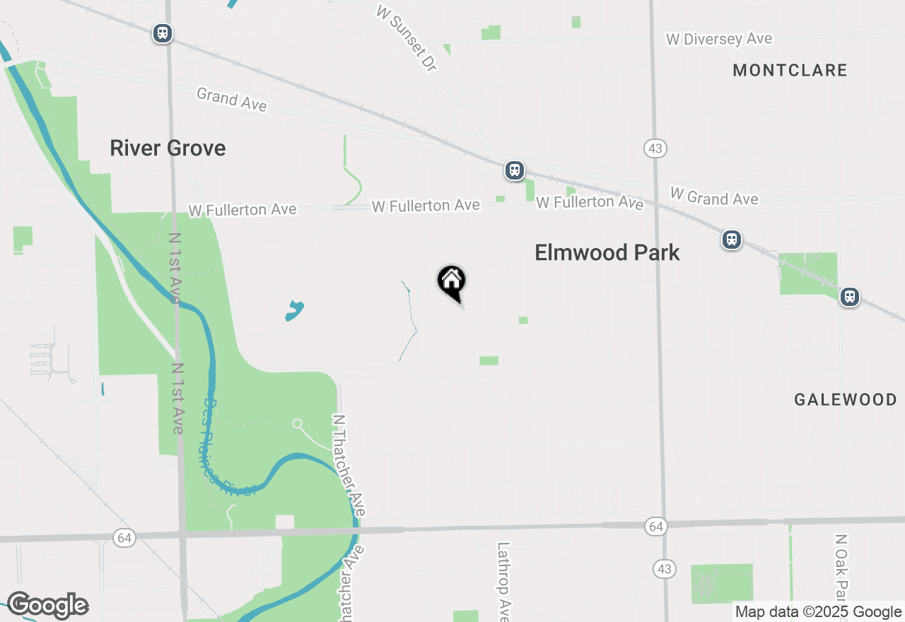 Map of 2116 N 77th Avenue, Elmwood Park, IL 60707