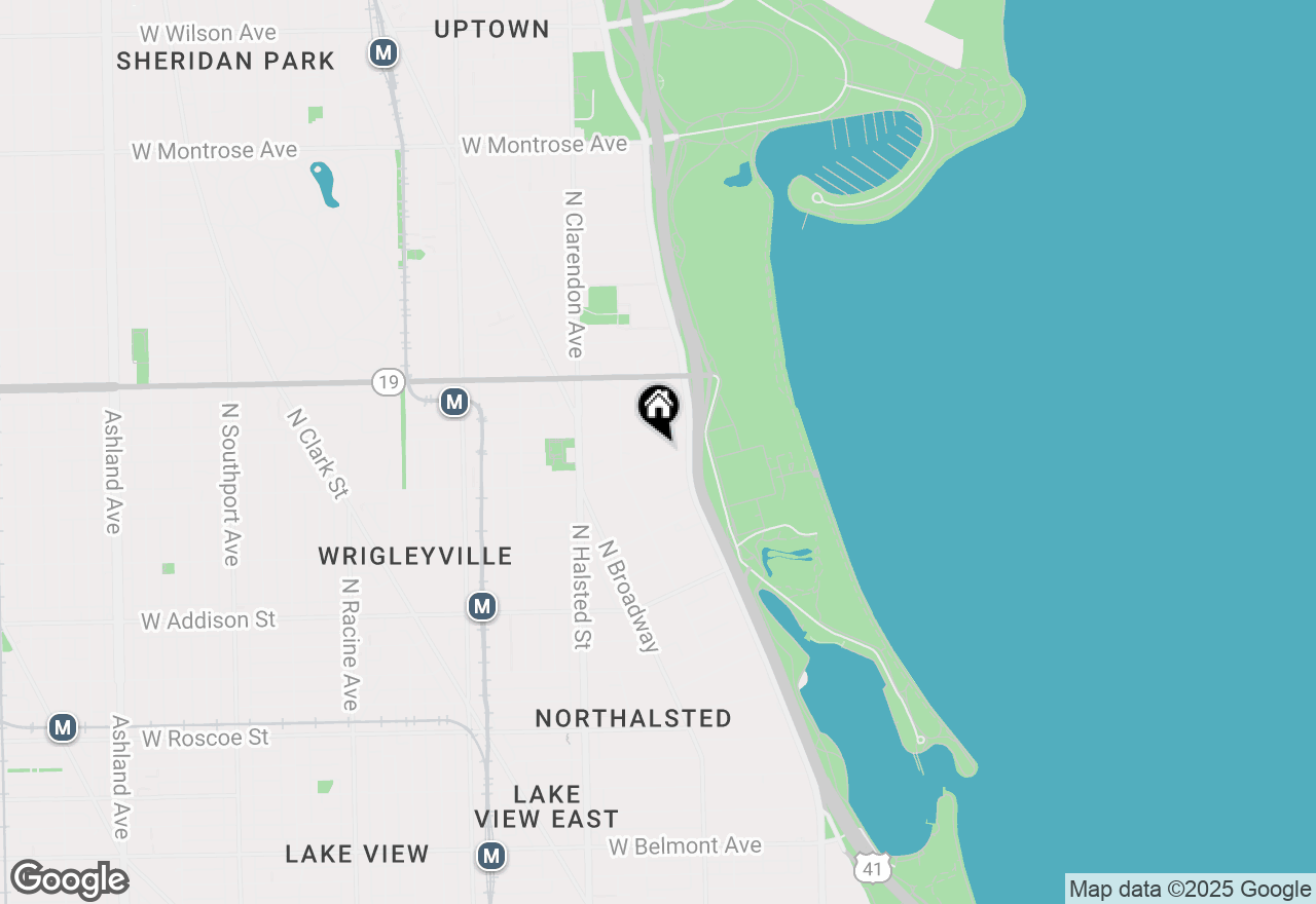Map of 628 W Grace Street #2W, Chicago, IL 60613