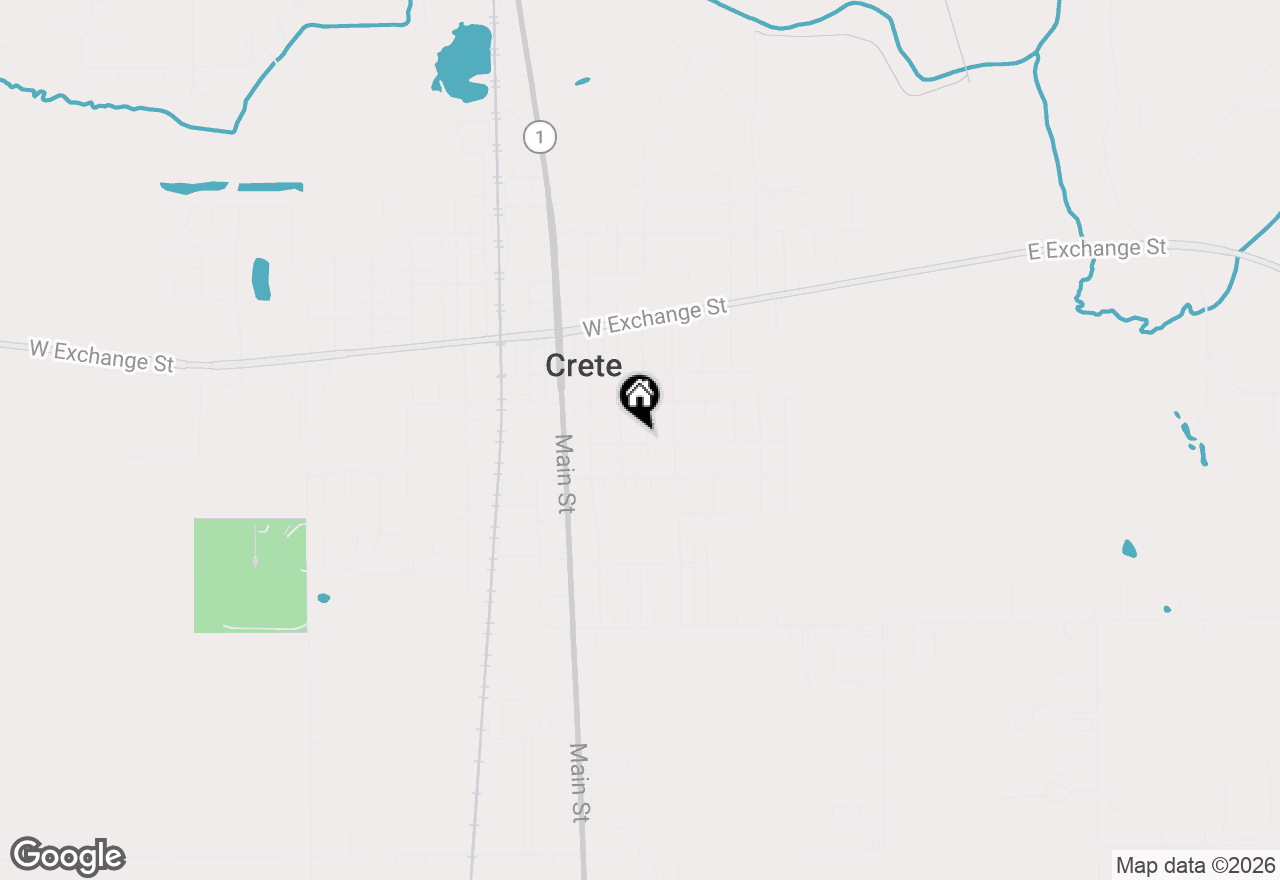 Map of 1448 Park Street, Crete, IL 60417