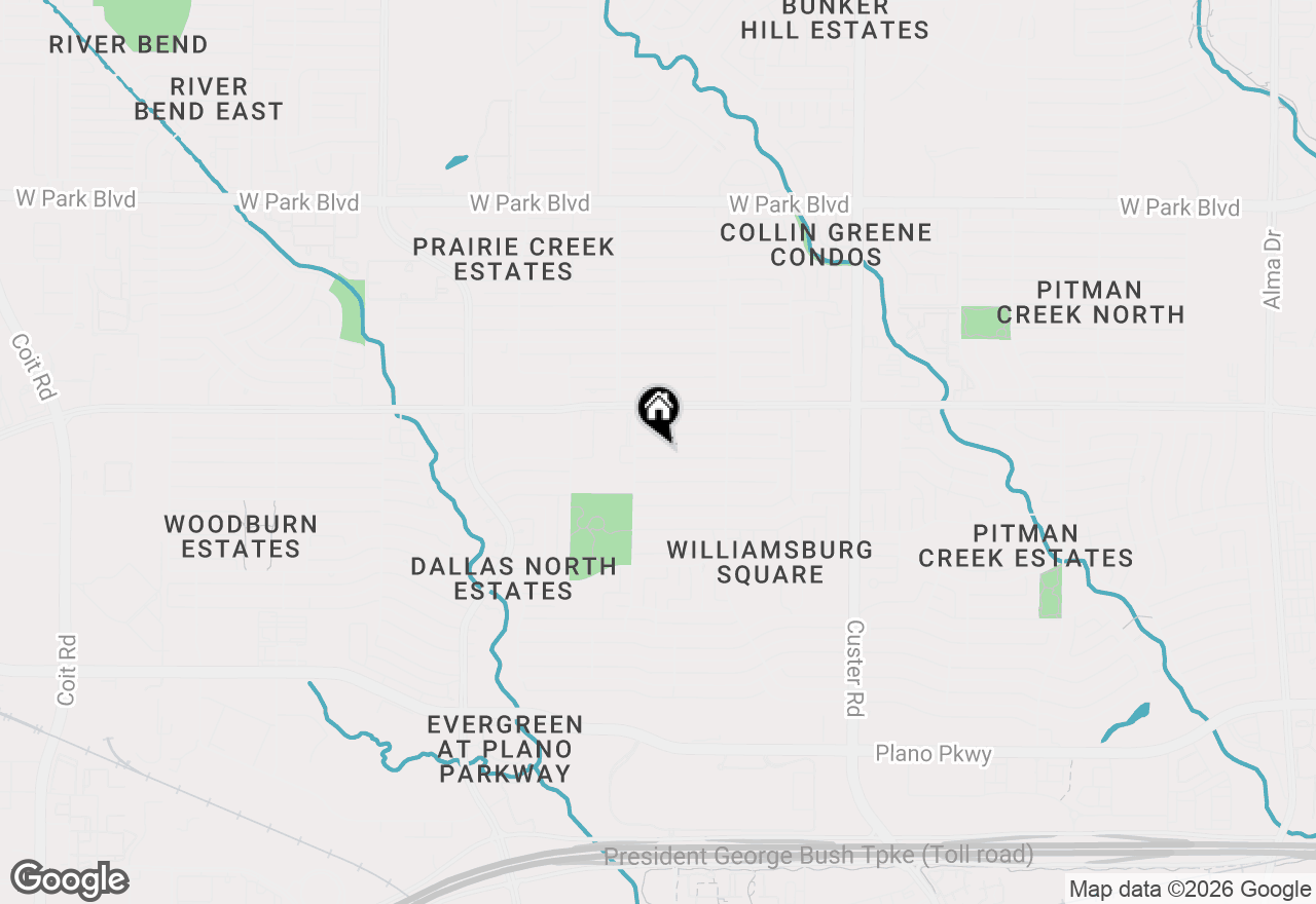 Map of 2512 Bluffton Drive, Plano, TX 75075