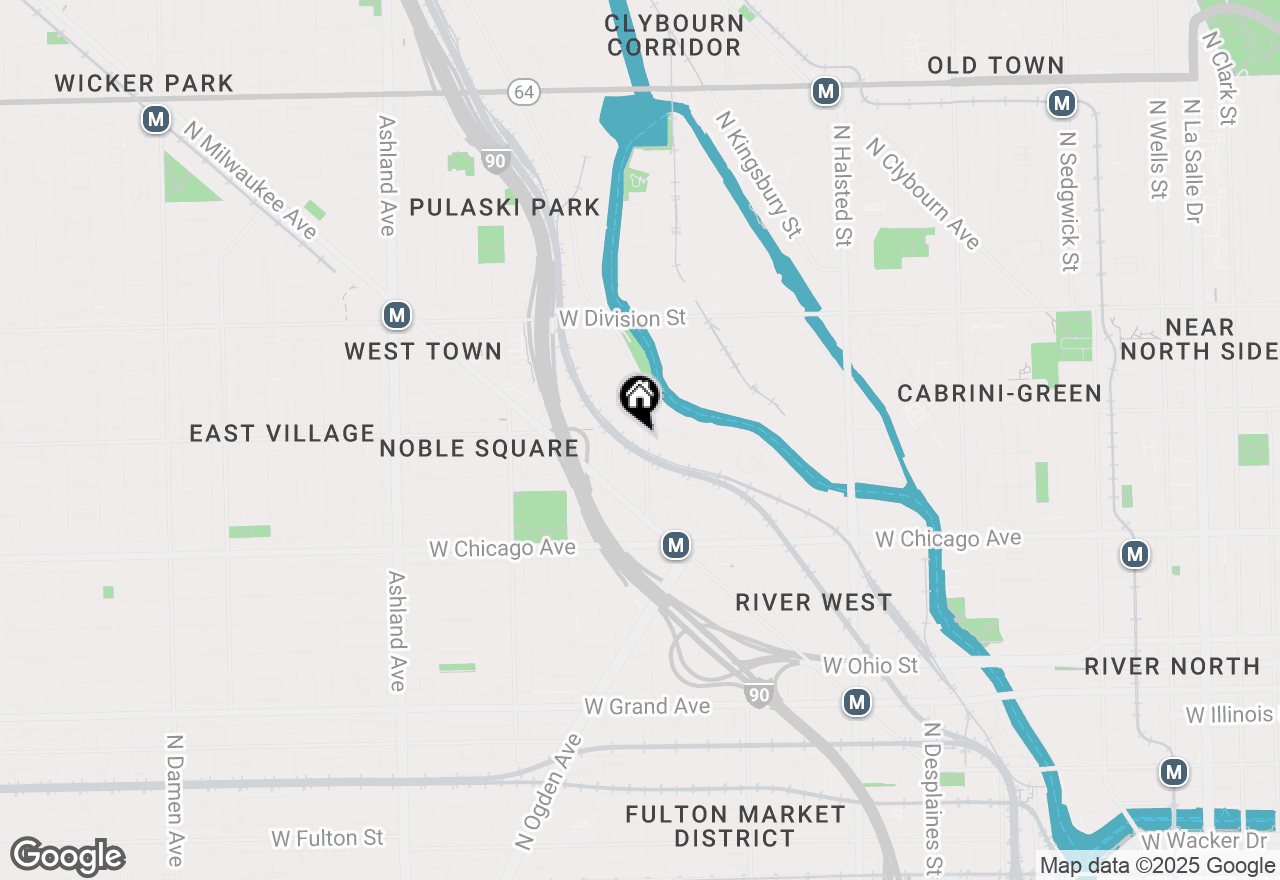 Map of 1203 W Augusta Boulevard #2N, Chicago, IL 60642