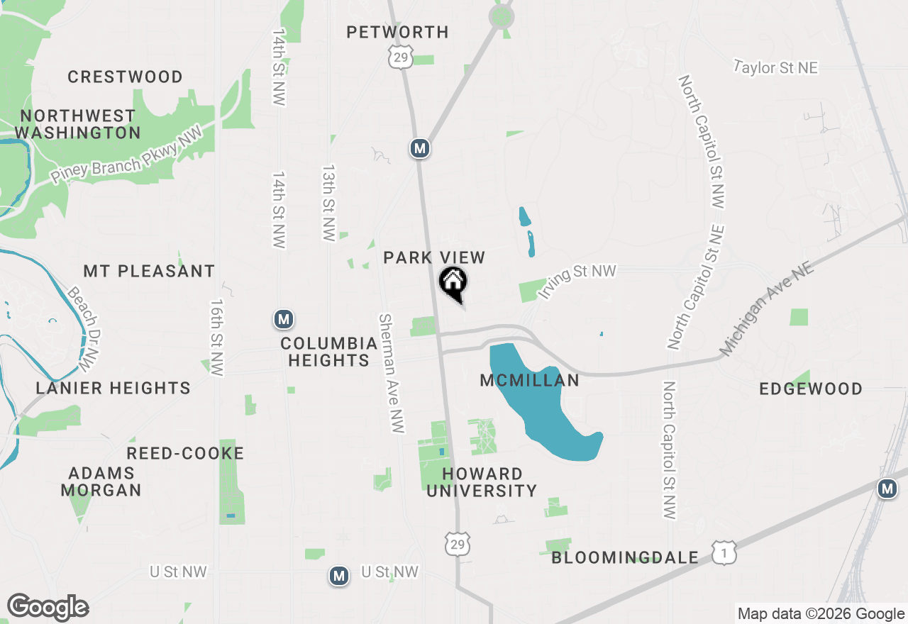 Map of 633 Irving Street Nw, Washington, DC 20010