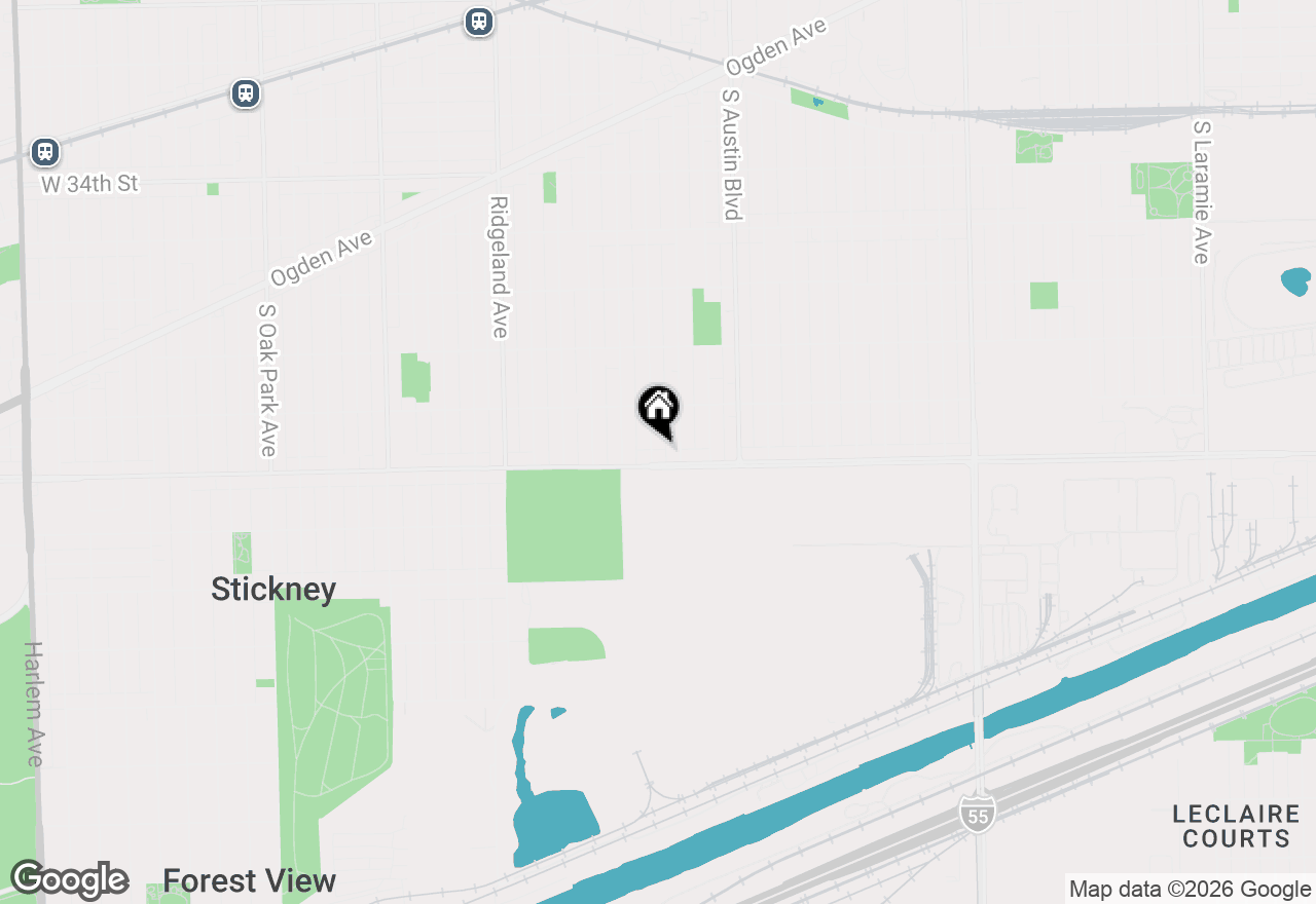 Map of 3827 S 61st Court, Cicero, IL 60804