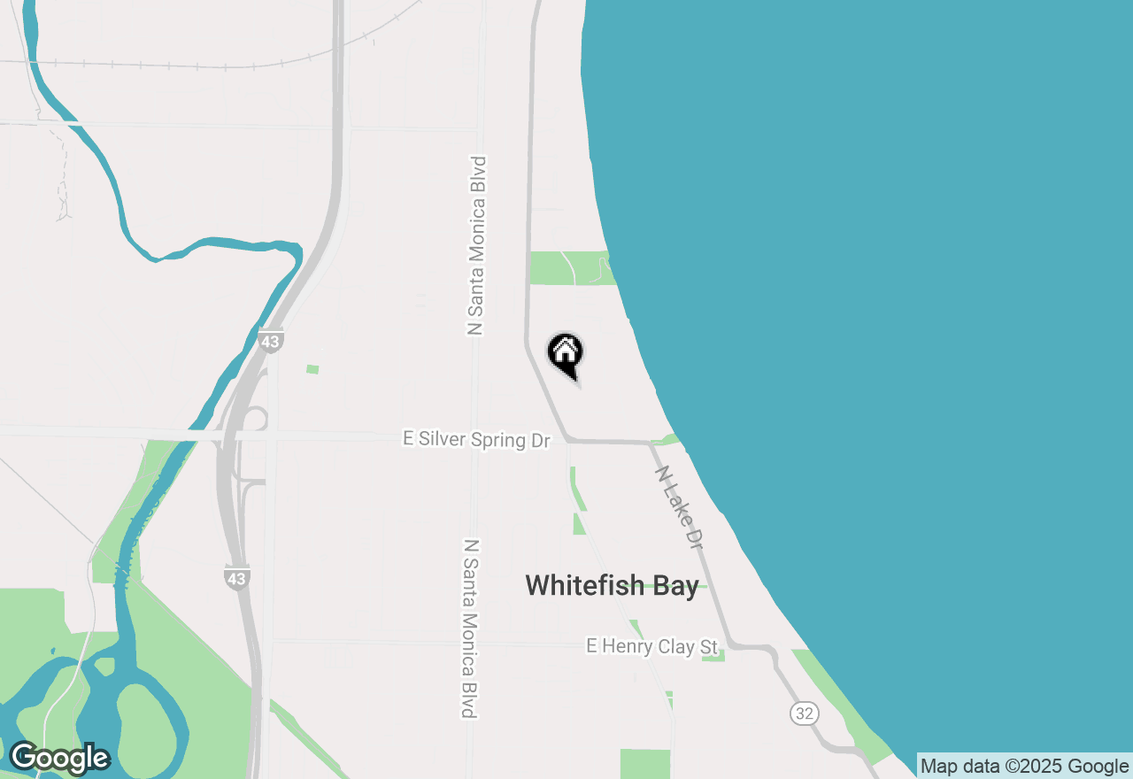 Map of 633 E Lake View Ave, Whitefish Bay, WI 53217