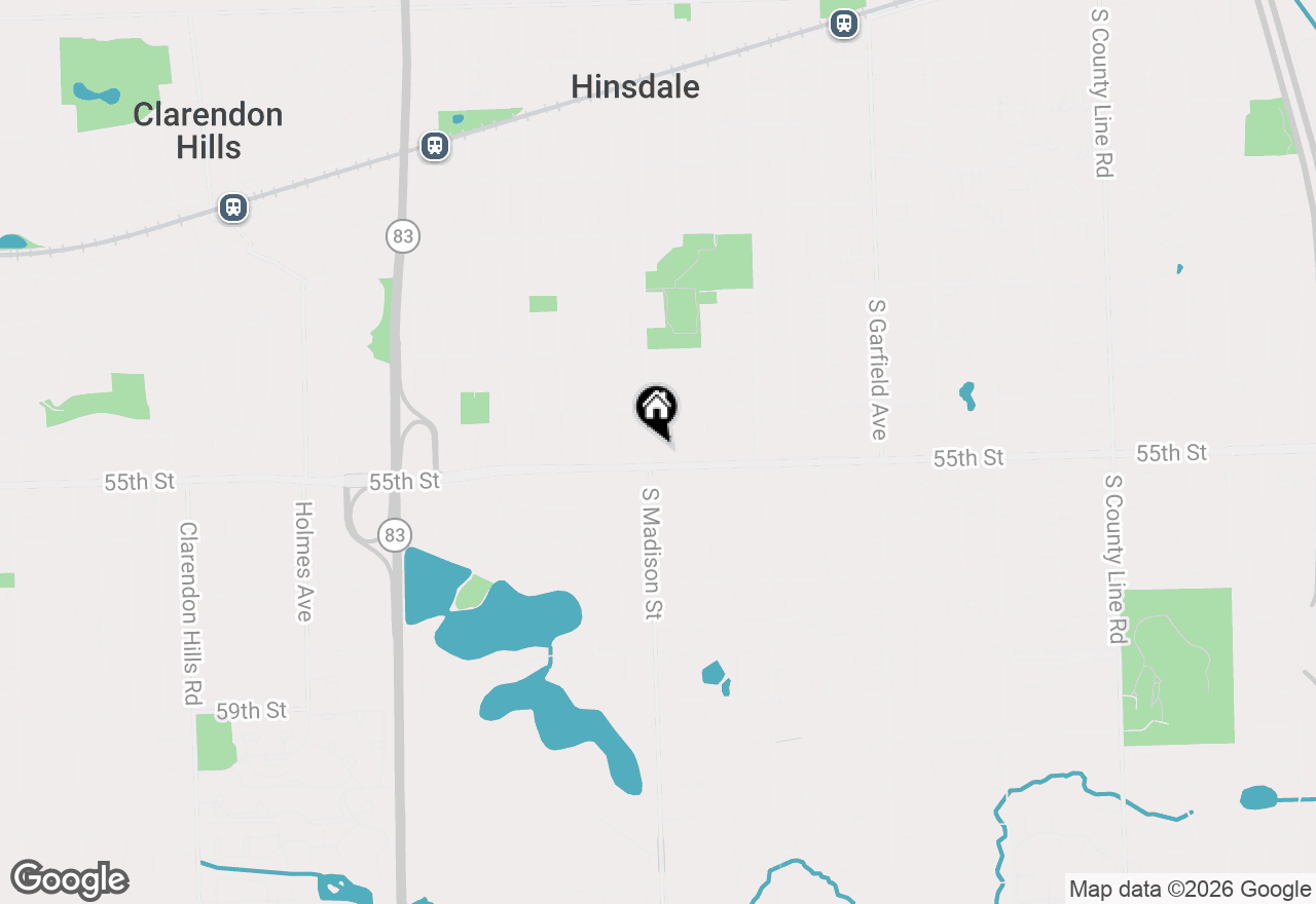 Map of 937 S Madison Street, Hinsdale, IL 60521