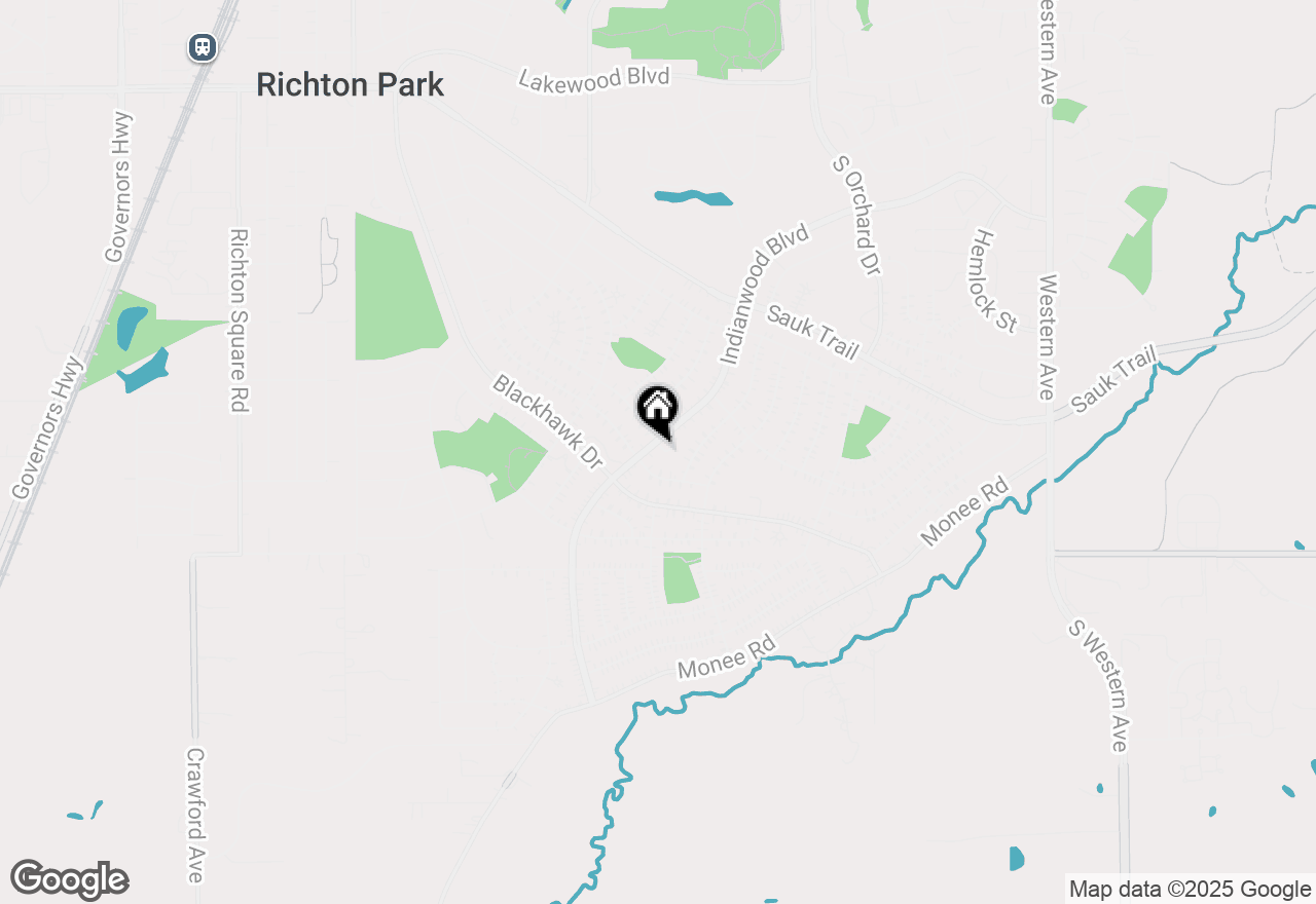 Map of 363 Indianwood Boulevard, Park Forest, IL 60466