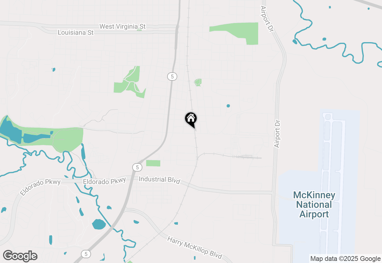 Map of 713 Elm Street, Mckinney, TX 75069