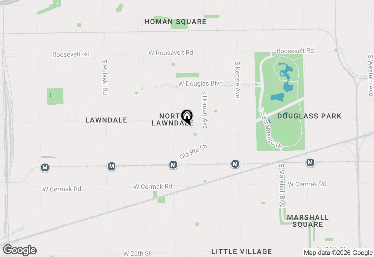 Map of 1632 S Saint Louis Avenue, Chicago, IL 60623