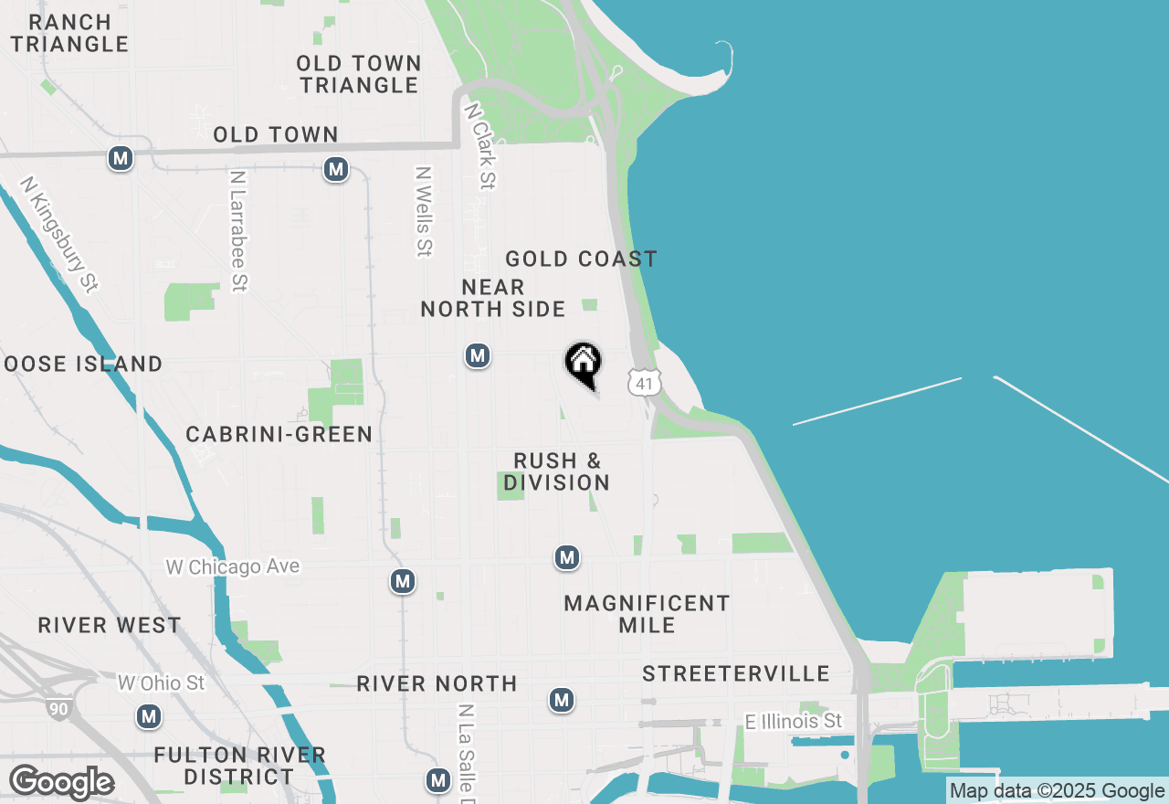 Map of 33 E Cedar Street #18H, Chicago, IL 60611