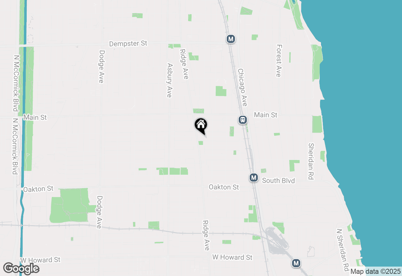 Map of 737 Ridge Avenue #2E, Evanston, IL 60202