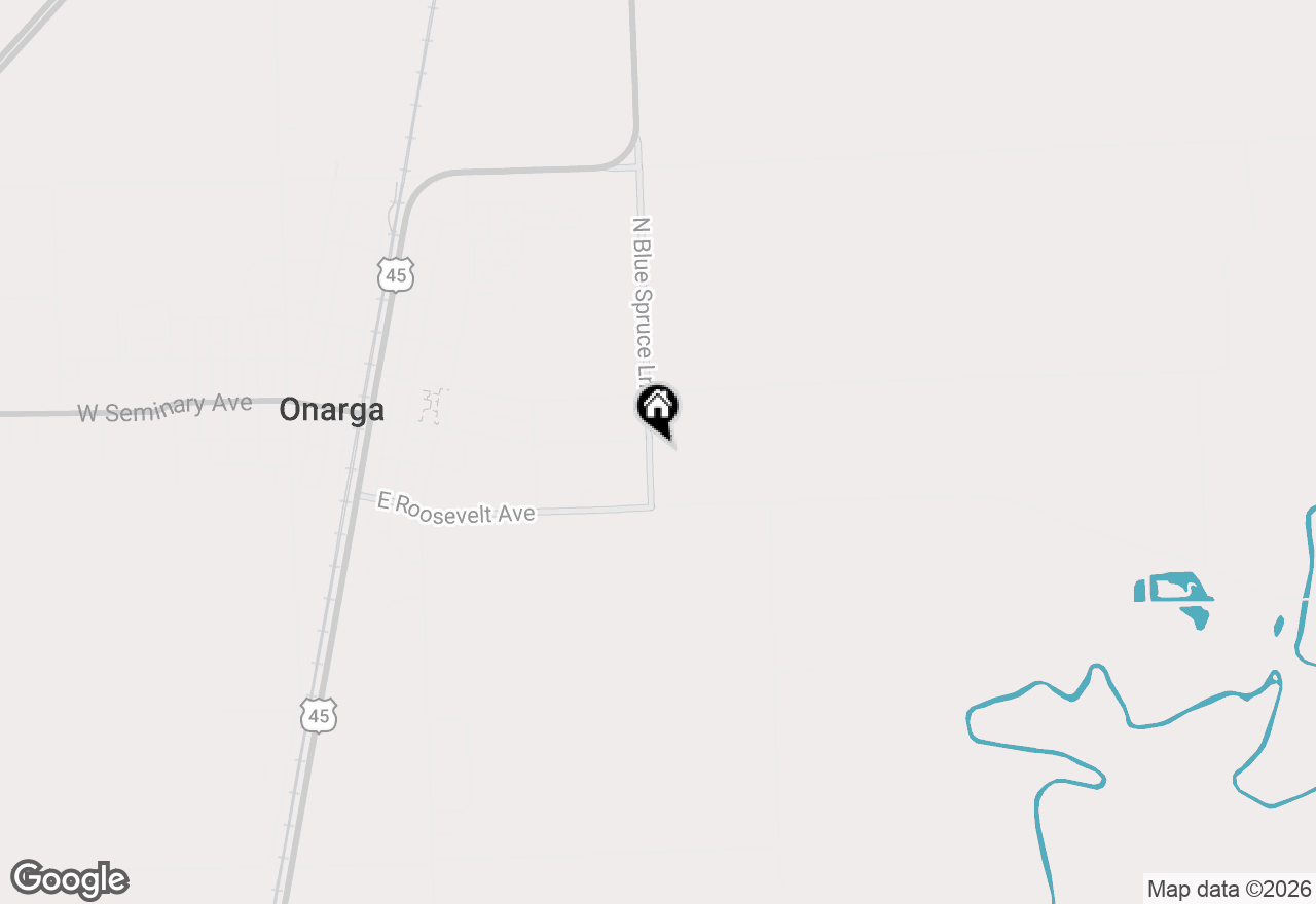 Map of 103 S Blue Spruce Lane, Onarga, IL 60955