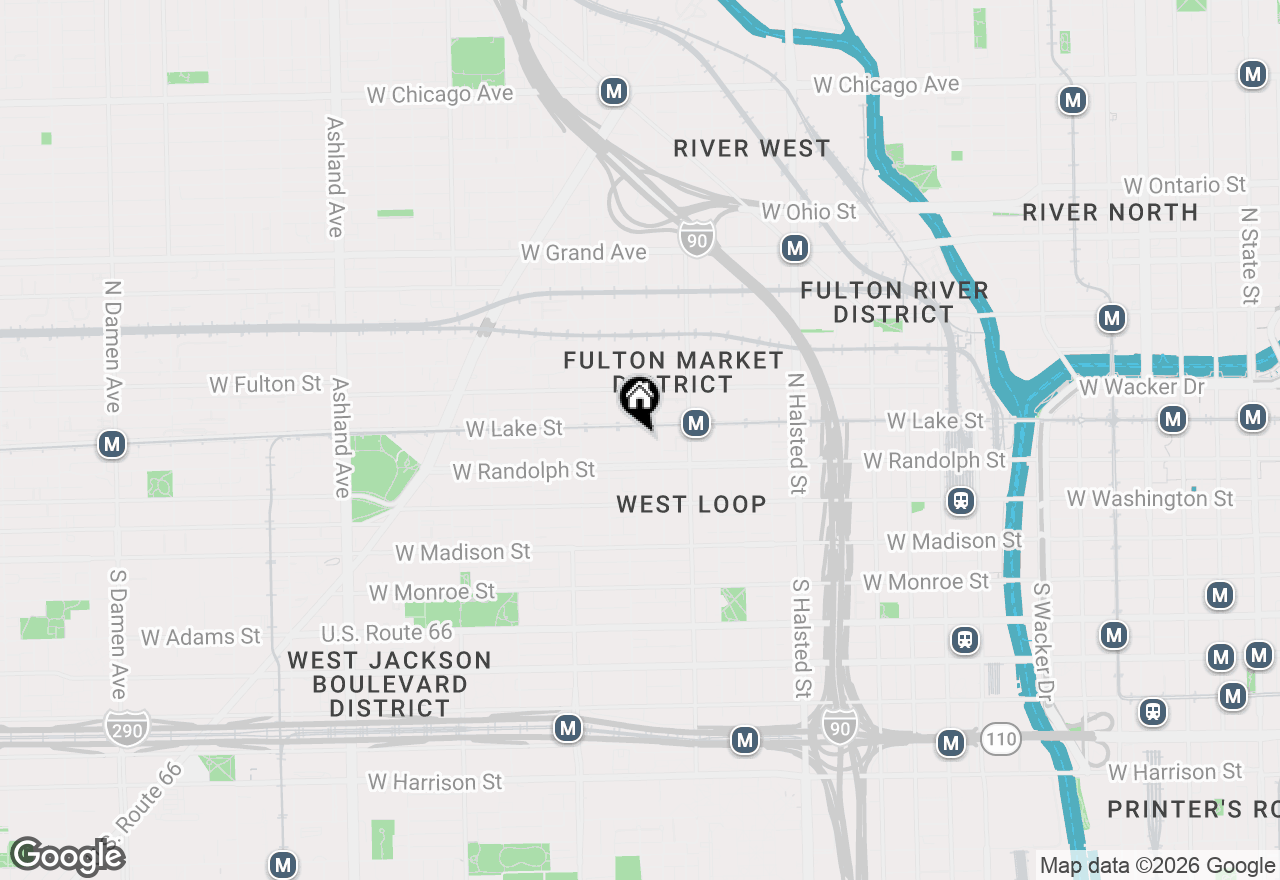 Map of 171 N Aberdeen Street #608, Chicago, IL 60607