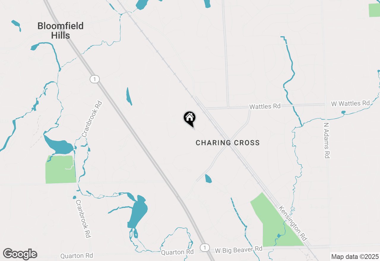 Map of 280 Canterbury Road, Bloomfield Hills, MI 48304