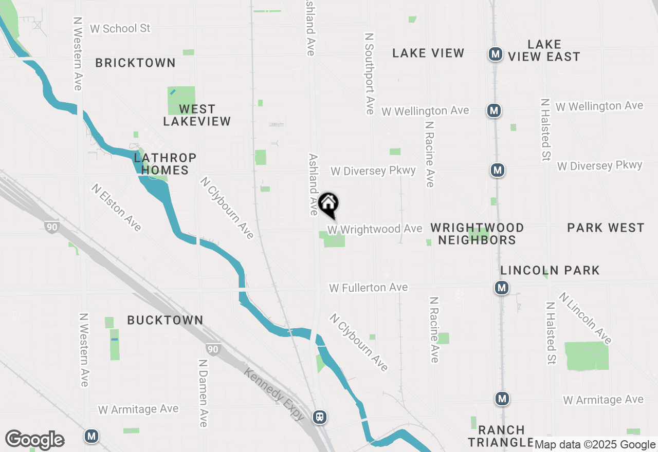 Map of 1532 W Wrightwood Street #1, Chicago, IL 60614