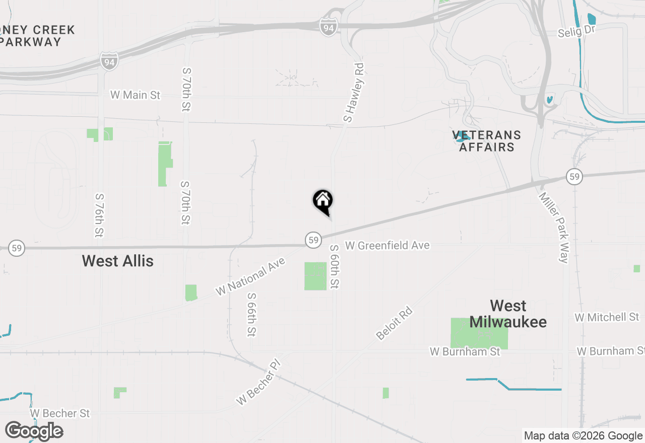 Map of 1304 S 61st St #1306, West Allis, WI 53214