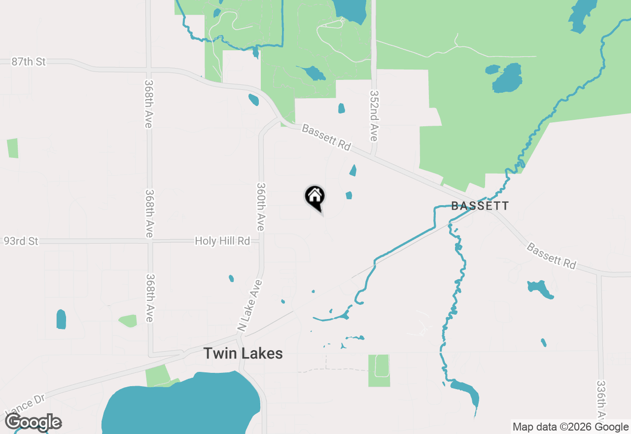 Map of 804 James Dr, Twin Lakes, WI 53181
