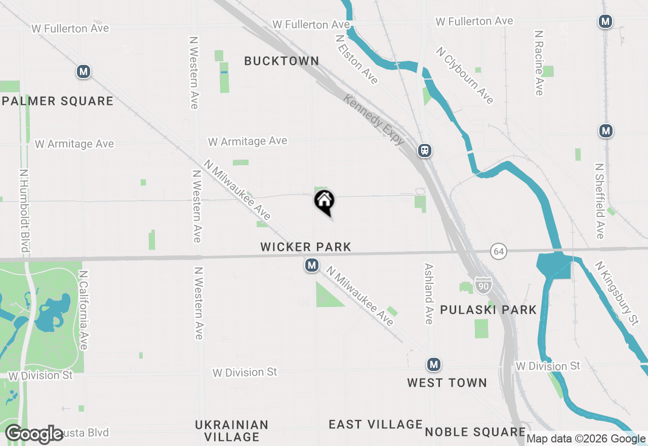 Map of 1938 W Wabansia Avenue, Chicago, IL 60622