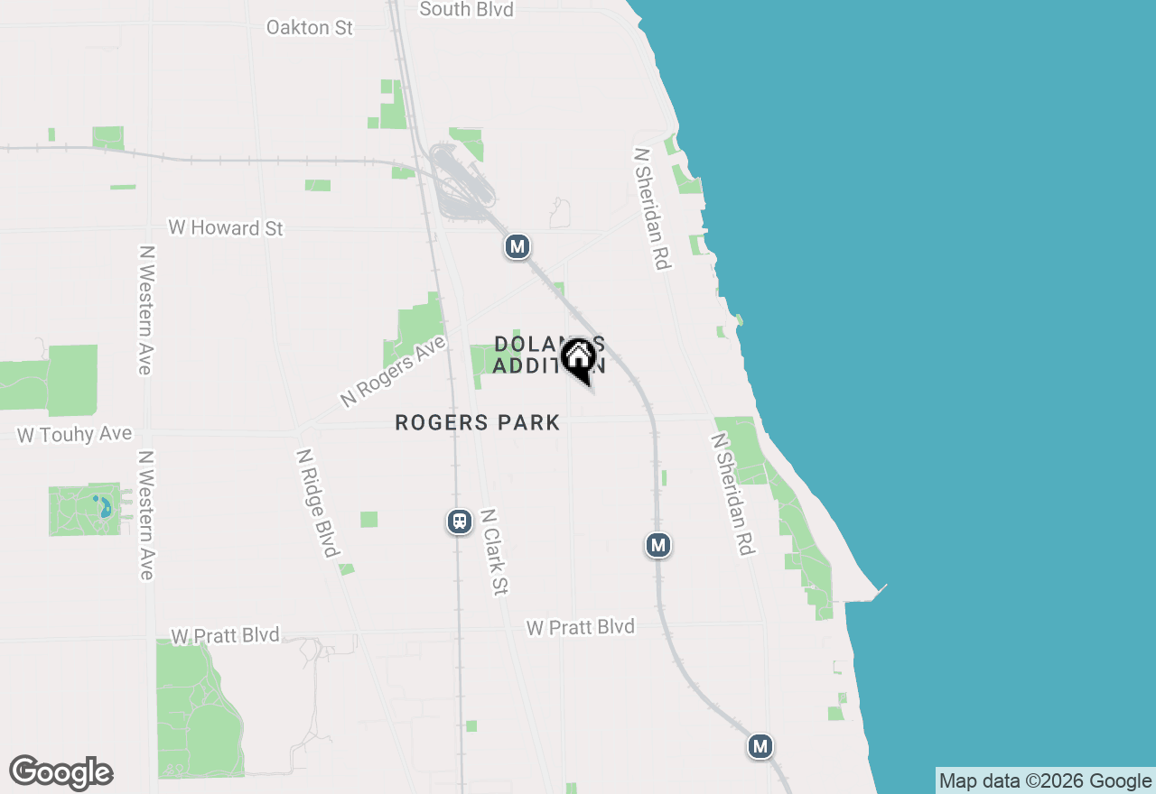 Map of 1545 W Chase Avenue #206, Chicago, IL 60626