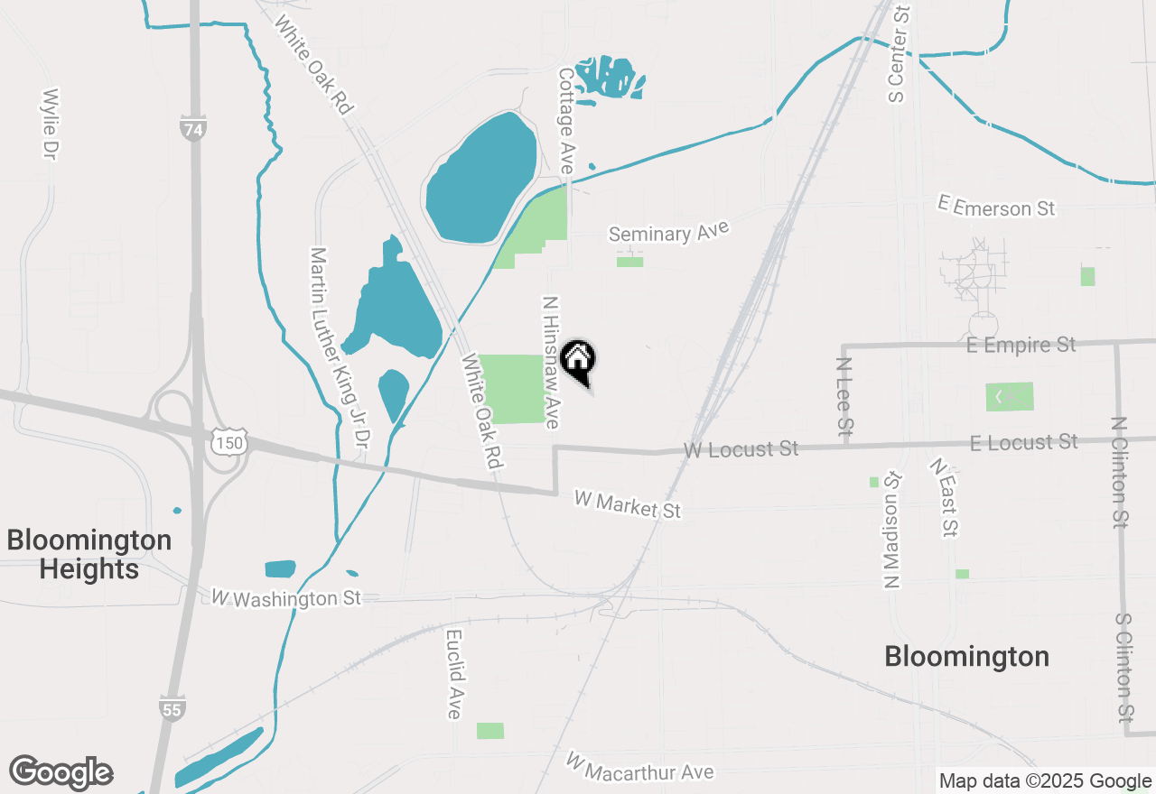 Map of 1406 W Walnut Street, Bloomington, IL 61701