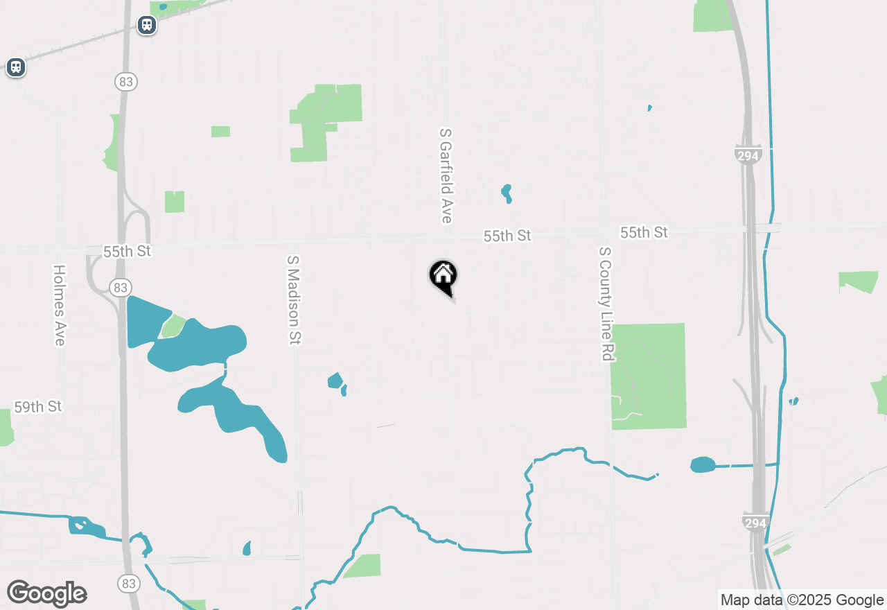 Map of 5628 S Garfield Street, Hinsdale, IL 60521