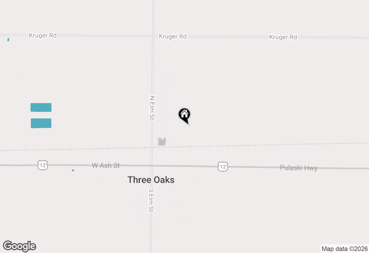 Map of 211 E Sycamore Street, Three Oaks, MI 49128