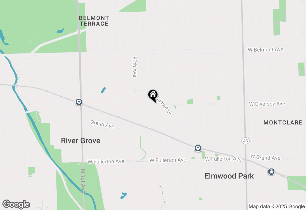 Map of 7851 W Cressett Drive, Elmwood Park, IL 60707