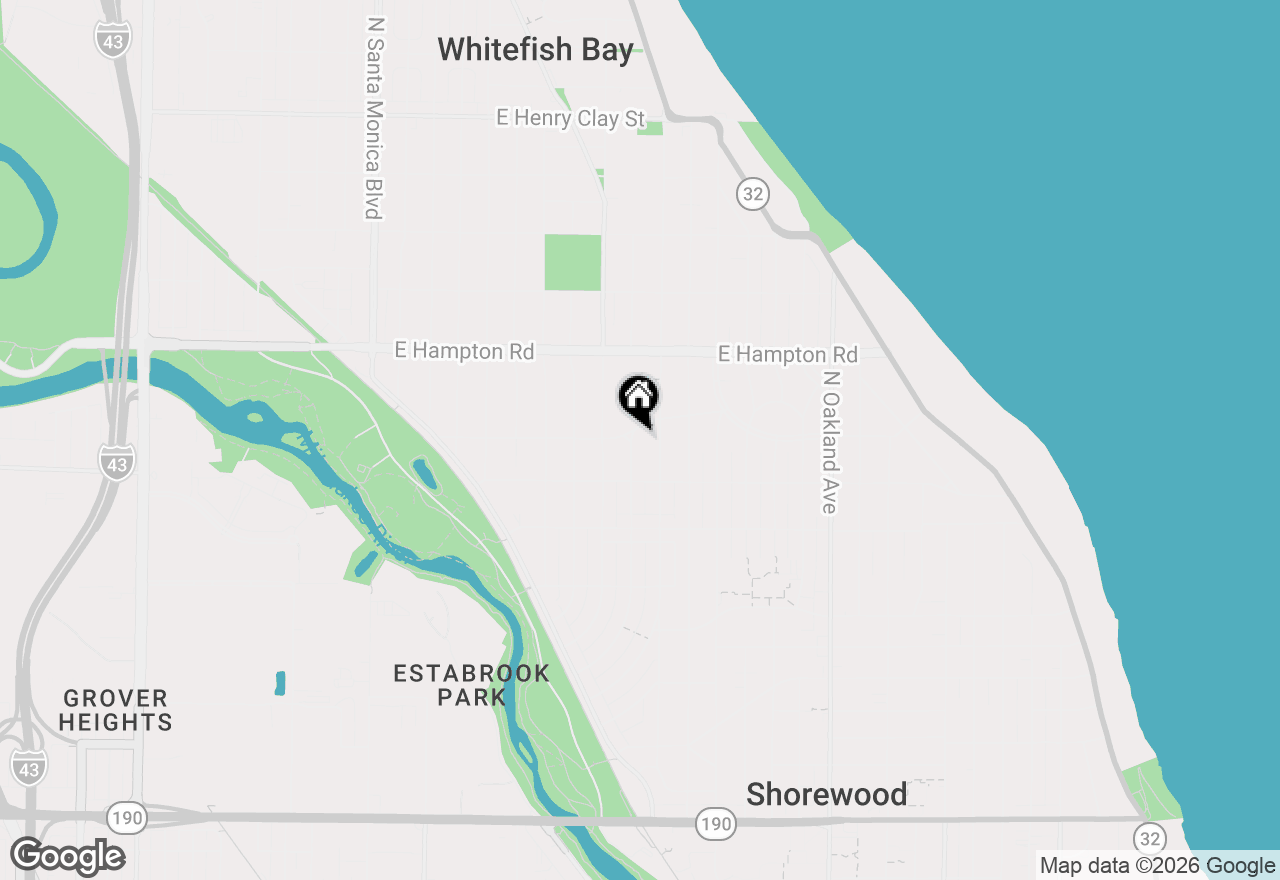 Map of 4652 N Wildwood Ave, Whitefish Bay, WI 53211