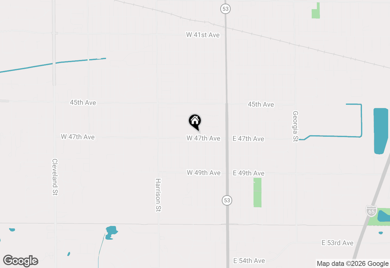 Map of 4656 Jefferson Place, Gary, IN 46408