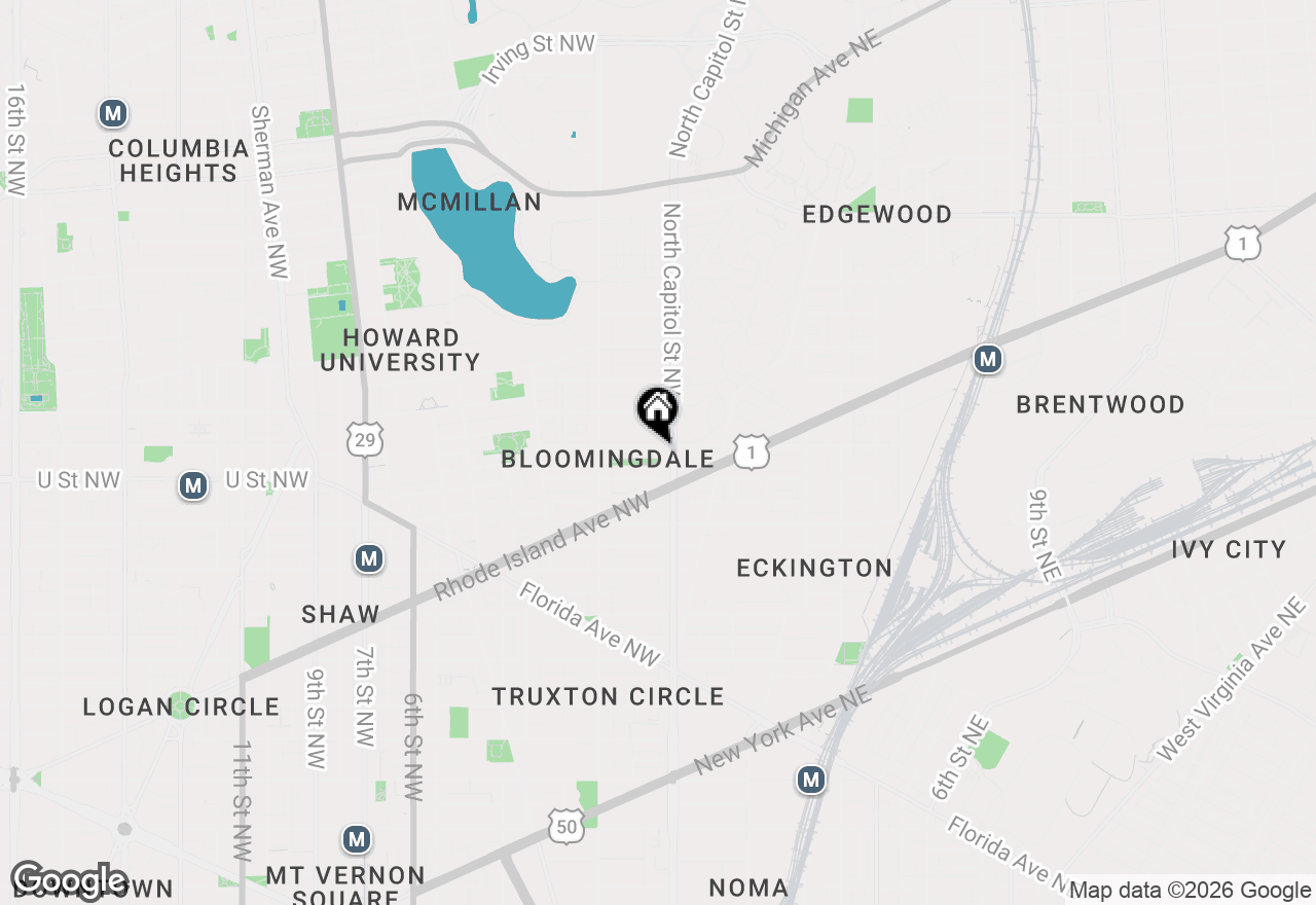 Map of 22 V Street Nw, Washington, DC 20001