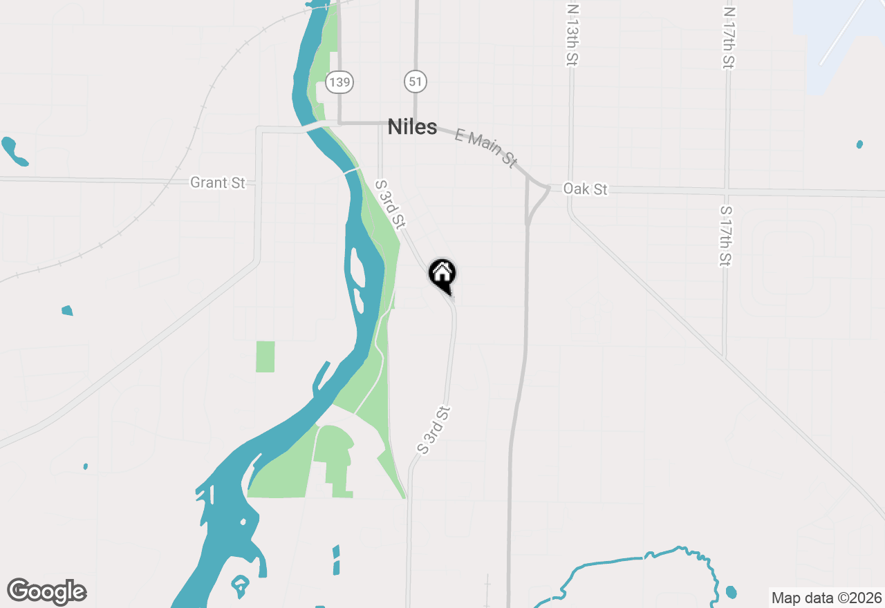 Map of 634 S 3rd Street, Niles, MI 49120