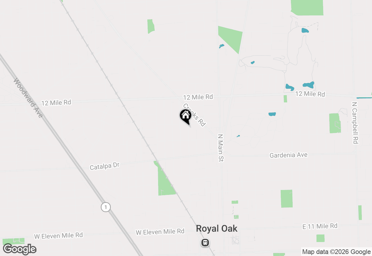 Map of 1419 Marywood Drive, Royal Oak, MI 48067
