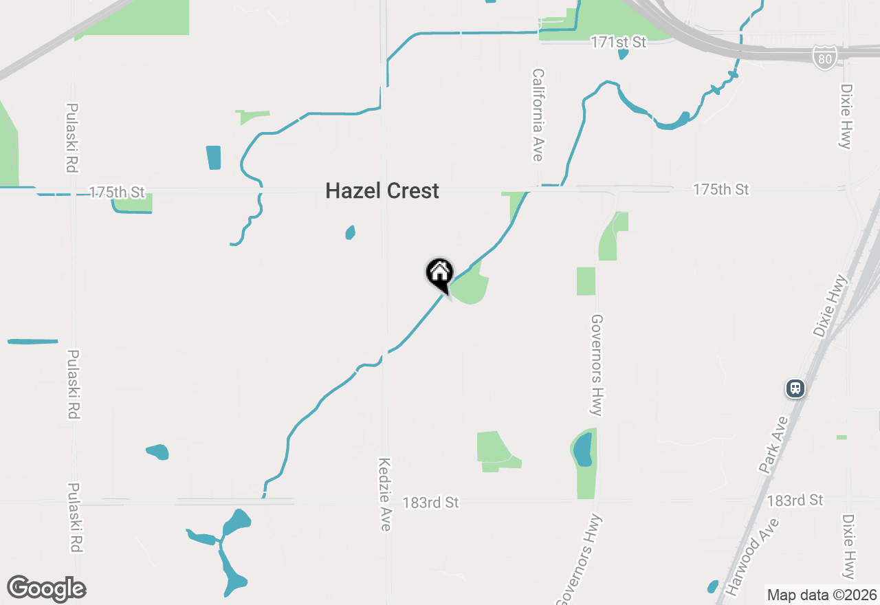 Map of 17718 Ridgewood Drive, Hazel Crest, IL 60429